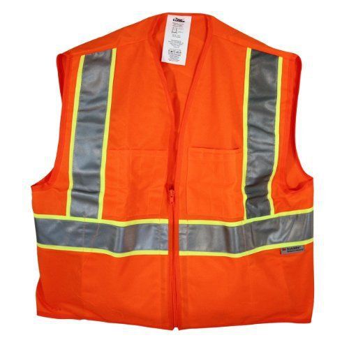 New condor 1yal3 safety vest  class 2  med  chevron  orange for sale