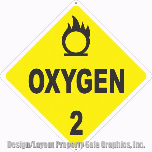 Oxygen with oxidizer symbol 2 sign. keep workplace safe by posting dangers 12x12 for sale
