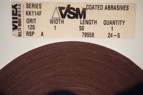 VSM Vitex P120 KK114F 1&#034; x 50 Yards polyester 120-grit roll
