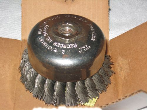 New weiler wire cup brush 4&#034; single row .020 wire 5/8-11 thread connection nib for sale