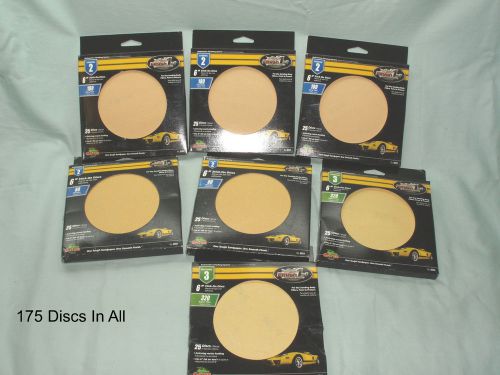 175 quality 6&#034; stick on sanding discs various grits  *look* for sale