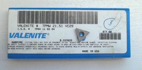 5 New Valenite TPMW 21.51 VC29 Carbide Turning Inserts