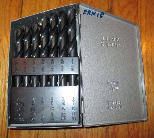 Vtg #2 29 piece Huot Drill Index Complete Set Tool w/ Case