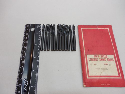 No. 5 screw machine drill bits 135 degree pack of 12 hss  usa for sale