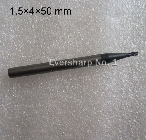 Lot 5Pcs Solid Carbide Flat EndMills 4 Flute Dia 1.0mm Shank Dia 4.0mm HRC45