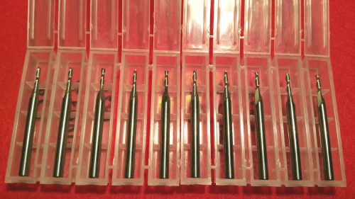 10 PCS 1/16&#034; 2 FLUTE ENDMILL CARBIDE END MILLS MADE IN USA NEW