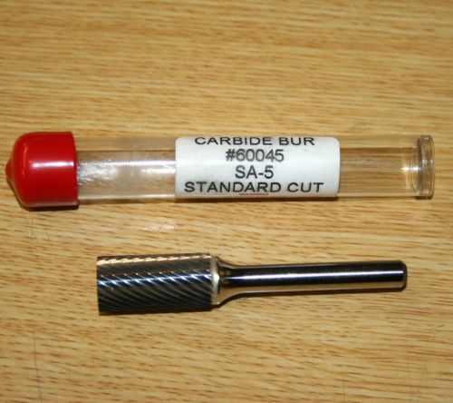 * SA-5 Carbide Burr Standard Single Cut Cylinder 1/2&#034; Diameter
