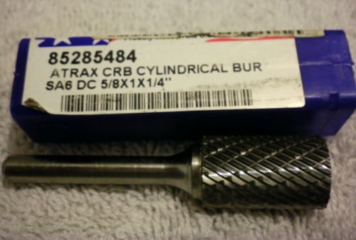 Atrax 85285484, SA-6, Cylinder Shape, 5/8&#034; x 1&#034; x 1/4&#034; Carbide Bur