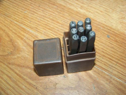 COMPLETE SET STEEL FIGURES NUMBERS 1/8 &#034; INCH 3 MM EMA UK