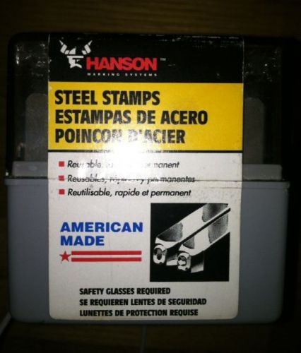 HANSON MODEL # 20951 &amp; 3W638 LETTER SET,3/16 IN. STEEL HAND PUNCH STAMP
