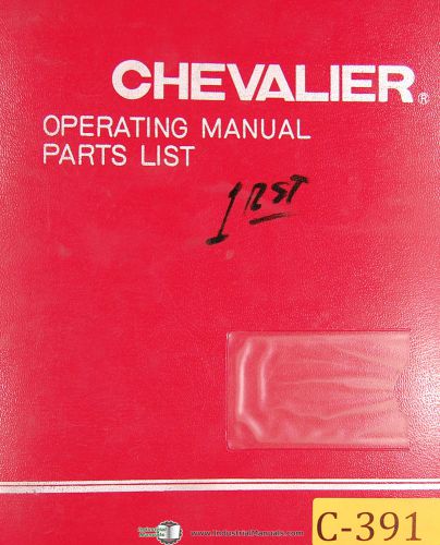 Chevalier FSG-1020 AD Grinding &amp; Attachment, Operations Parts Maintenance Manual