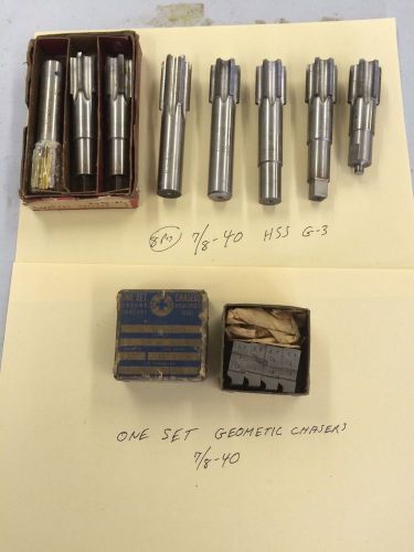 Lot of (8) 7/8&#034;-40 bottoming tap hss g 3 machine shop toolmaker industrial for sale