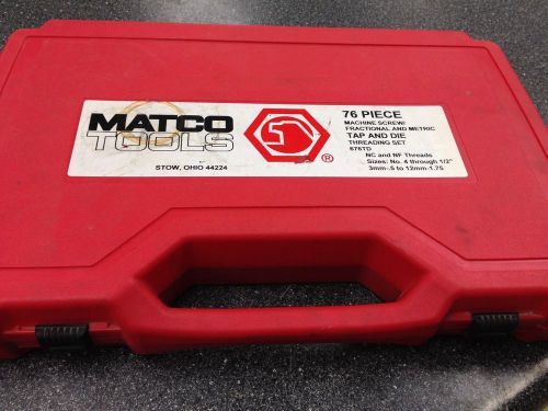 MATCO TAP AND DIE SET 76 PIECE  676TD IN CASE GOOD CONDITION