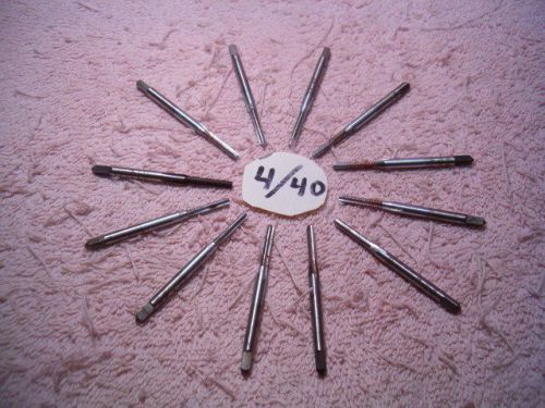 Lot of 12 taps  #4/40  3 flute  used probably