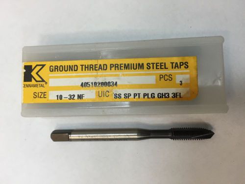 3pcs. KENNAMETAL 10-32 NF Ground Thread Premium TAPS