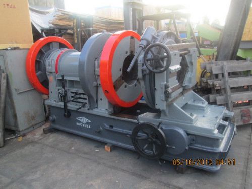 Large landis 16&#034; pipe threading and cutting machine w/ 18 inch thru hole! for sale