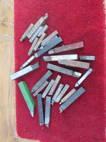 MACHINIST LATHE TOOLS LOT OF 29 CARBIDE TIP CUTTING BITS DO ALL, CARBOLOY ,ISCAR
