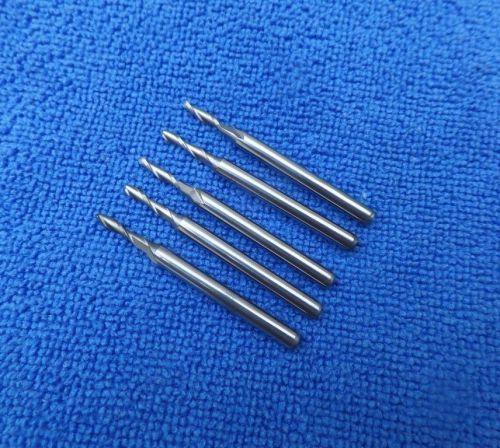 10pc ball nose carbide endmill double flute spiral cnc router bits 1/8&#034; 2.0x8mm for sale