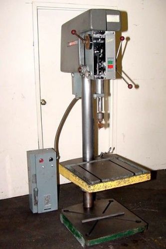 20&#034; swg 1.5hp spdl buffalo 200 vari-speed drill press, #3mt,t-slotted tbl &amp; base for sale