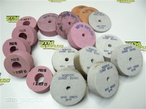 NICE LOT OF 17 GRINDING WHEELS 2-3/8&#034; TO 3&#034; WITH 3/8&#034; to 7/8&#034; Bore