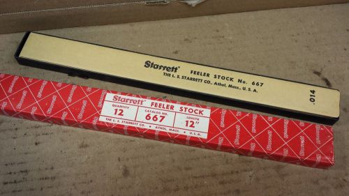 BOX OF 12 STARRETT 667-12 .014 FEELER STOCK THICKNESS GAGE NEW