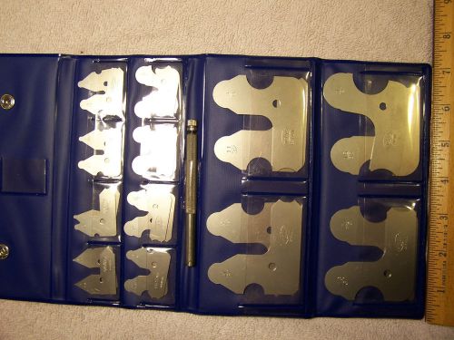Helios germany&gt; 26pc. fractional radius gage set 1/64 to 1/2&#034; for sale
