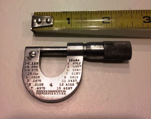 Brown &amp; sharpe #4 micrometer machine tool vintage - excellent mini for sale