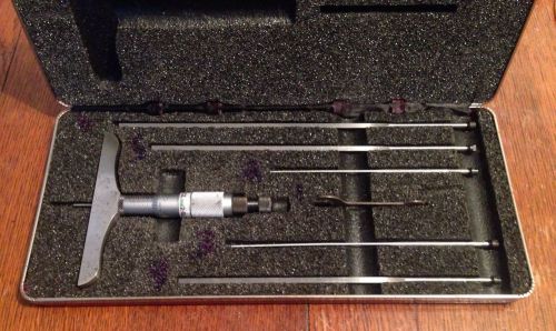 Starrett depth 0-6 mic 4in base #449 non-rotating blade for sale