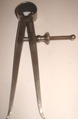 3 INCH STARRETT &#034;FAY&#039; SPRING-TYPE INSIDE CALIPER HEAVY LEGS SOLID NUT NO.74A-3