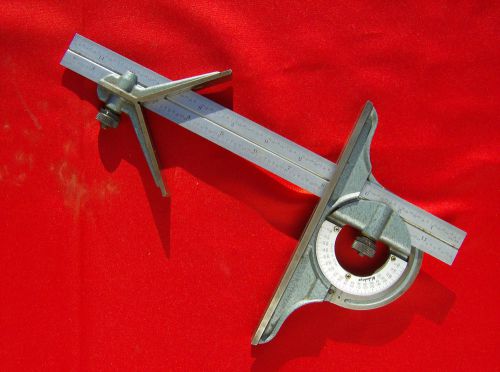 MITUTOYO 12” Rule Center Head and Protractor Combination Machinist Tool (610)