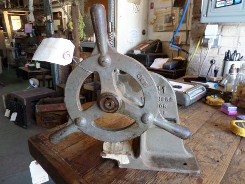 RARE Nautical Vintage No. 1 Greenerd Arbor Press Ships Wheel Cast Iron USA MADE