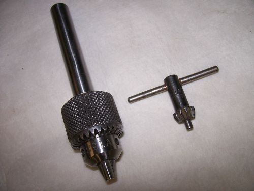 Chuck, jacobs no. 1a drill chuck with key 1/2&#034; straight shank, 0-1/4&#034; cap., usa for sale