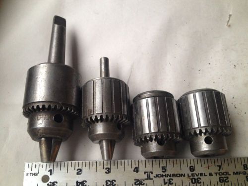 Machinist lathe tools lot of 4 jacobs drill chucks #34, #11n &amp; (2) #32 for sale