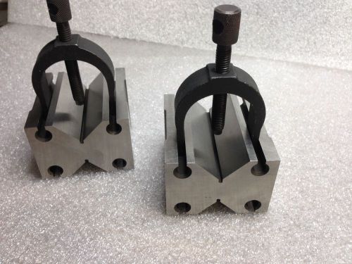 V block &amp; clamp set - 2 blocks 2 clamps  2-3/4 x 1-3/4 x 2-1/2&#034; for sale