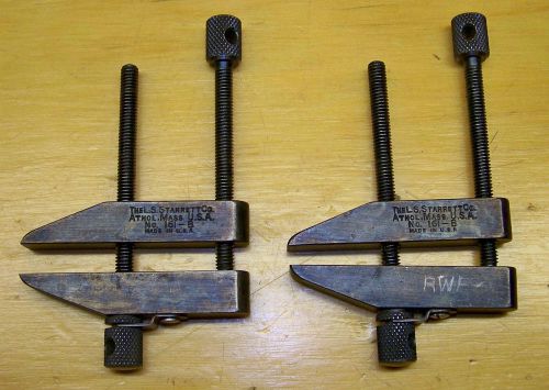 (2) l.s. starrett co. toolmakers&#039; parallel machinist clamps no.161-b for sale