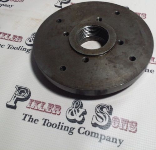Heavy duty 8&#034; lathe chuck mounting plate w/ 2-3/16&#034; - 8 threaded mount for sale