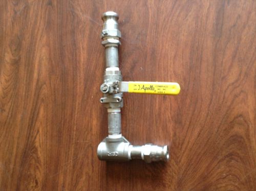 Used 3/4 &#034; apollo 316 steel steel ball valve for sale