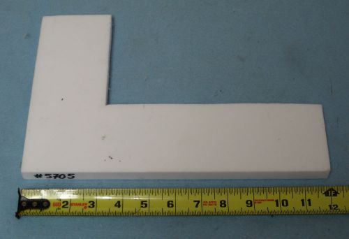 Ptfe teflon plate 5/8&#034; l-shaped 12&#034; x 3&#034; + 4 3/4&#034; x 3 1/4&#034; white cut plastic for sale