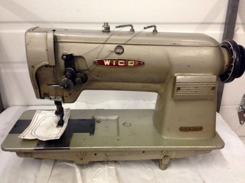Wico  312-140  two  needle 1/4&#034;  leather  needle feed  industrial sewing machine for sale