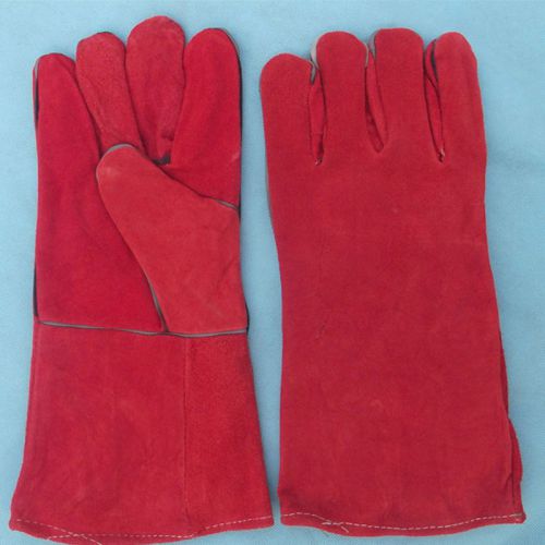 Wholesale-electric welding glove leather resist fire splashed 35cm * 13cm for sale