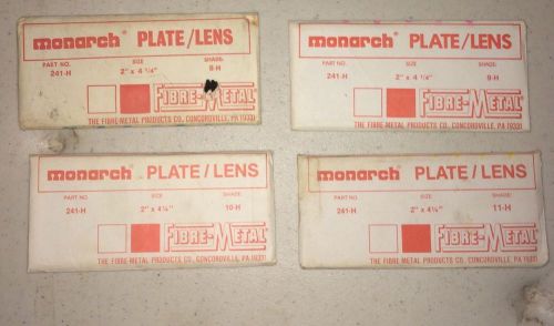 4 Vintage Monarch Brand Welding Lenses Shades 8h 9h 10h 11h  Steampunk