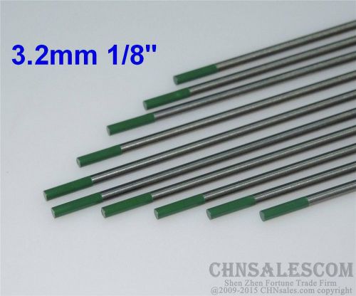 10 pcs WP 3.2X150mm 1/8&#034;X6&#034; Pure Tungsten Electrode Green
