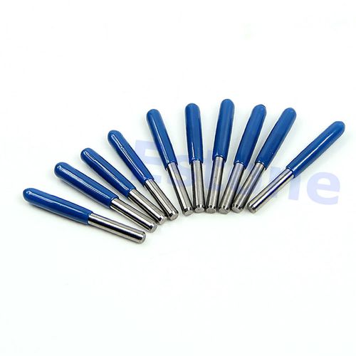 Hot 10pcs 90 degree carbide steel pyramid engraving bits cnc router0.1mm tool for sale