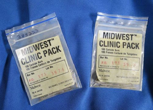 Lot of 2 Midwest Clinic Packs FG171 Plain Fissure (Flat End)