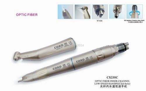 COXO Dental Optical Fiber Inner Channel Low Speed Handpiece 6 hole CX235C