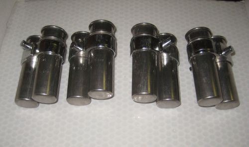 Lot of 8 IEC SHIELDS, MODEL 320 TUBE CAPACITY 40 TO 52 ML w/Adapters