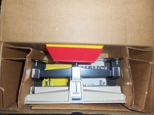 New ohaus school balance scale (#1200) with weight set for sale