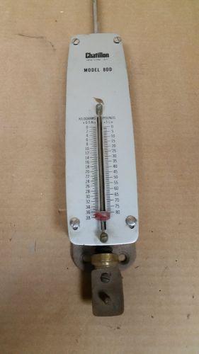 Chatillon Force Gage Model 80D 0 to 80 pounds wall mount 1 pound increments used