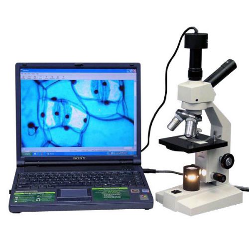 40X-800X Dual-View Compound Microscope with Digital Camera