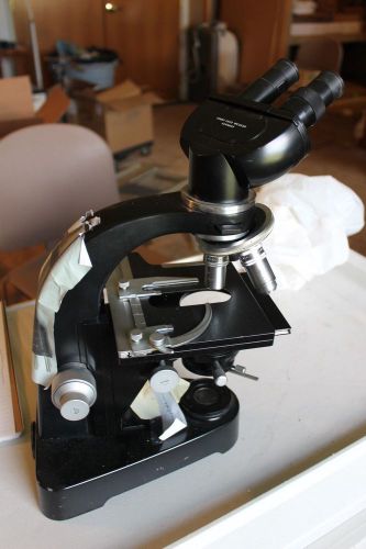 Leitz Wetzlar Laborlux Microscope quadruple nosepiece Objective 10x 40x 50x EG